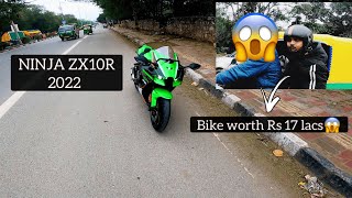 Riding the Ninja Zx10r 2022 | Wheelies On Zx10r | Shocking😱 Public reaction to Ninja Zx10r 2022