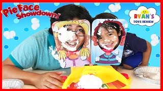 PIE FACE SHOWDOWN CHALLENGE and Egg Surprise Toys for winner!
