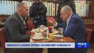 Democratic leaders Schumer, Jeffries meet in Brooklyn