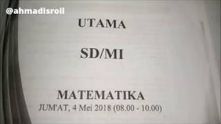 Pembahasan Soal USBN SD MI 2018 Matematika