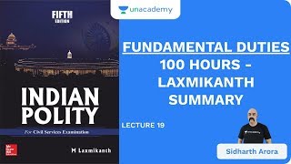 L19: Fundamental Duties | 100 Hours - Laxmikanth Summary | UPSC CSE/IAS 2020 | Sidharth Arora