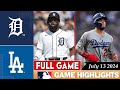 Los Angeles Dodgers Vs. Detroit Tigers FULL GAME HIGHLIGHTS July 13, 2024 | MLB Highlights 2024