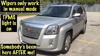 GMC Terrain wipers not working and TPMS repair and somebody 