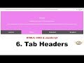 6. Tab Headers | Menu | HowToCreate Series | HTML5, CSS3 & JavaScript