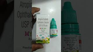 MYATRO Eye Drops, Atropine Sulphate 0.01% आखों के लिए सबसे बेस्ट आई ड्रॉप #shorts #eyes #drop