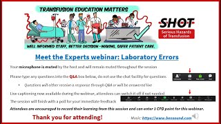 Meet the Experts - Laboratory Errors