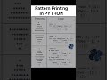 Learn Pattern Printing In Seconds | Python