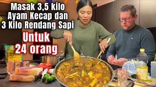 MASAK 3,5 KILO AYAM KECAP \u0026 3 KILO RENDANG UNTUK 24 ORANG