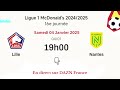 ligue 1 mcdonald s lille 1 1 nantes en direct sur dazn france 04 01 2025 à 19 h