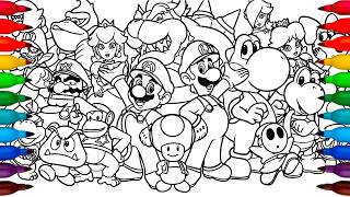 The SUPER MARIO GALAXY Movie Coloring Pages | Satisfying Coloring Characters from Super Mario
