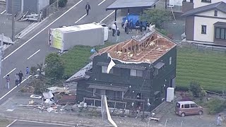 【上空から撮影】竜巻発生か　静岡県牧之原市で突風による被害