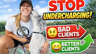 STOP undercharging! Why Cheap Pet Sitting Prices Attract The Wrong Clients