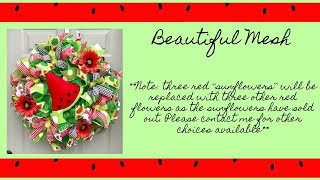 2018 Watermelon Wreath by Beautiful Mesh