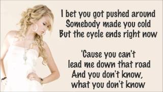 Taylor Swift - Mean Lyrics Video