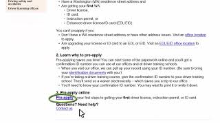 How to pre apply for a WA driver license, ID card, instruction permit, and EDL EID