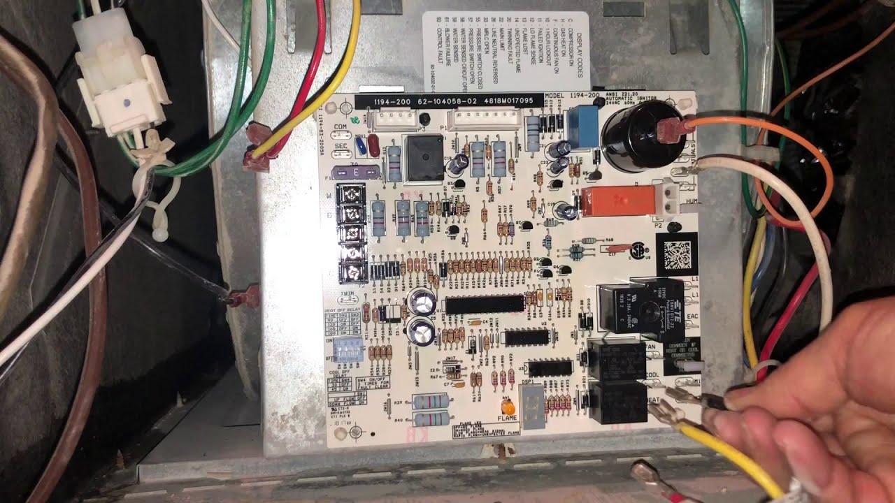 Rheem Gas Furnace Circuit Board Replacement - YouTube