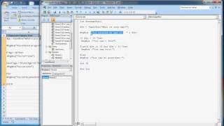 Excel - Macros - Message Box
