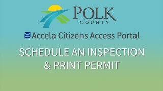 Schedule Inspection & Print Permit