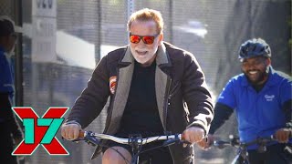 Arnold Schwarzenegger Is Asked His Thoughts On The Election Results During Morning Bike Ride