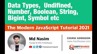 006 | Data types & Structures | The Modern JavaScript Tutorial mp4