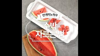 수박의 계절이 돌아왔당♥ 수박자르는법 [만개의노하우]