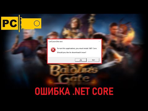 baldur's gate 3 Ошибка NET Core