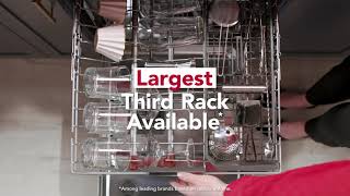 KitchenAid FreeFlex™ Rack vs Bosch MyWay™ Rack | 3rd Rack Loading