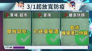 防疫稍放寬 3/1起雙鐵.客運.船舶可飲食｜華視新聞 20220224