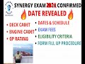 Synergy exam 2021 for Deck/Engine Cadet and Ratings.How to fill/apply. Fresher vacancy Merchant Navy