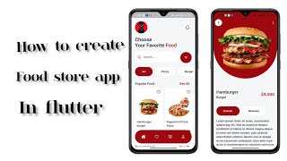 How to create a food store app in flutter speed code.