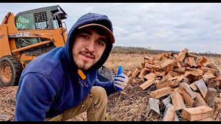 Morning Hay Delivery & Firewood Prep Before the Snowstorm