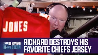 Richard Shreds His Kansas City Chiefs Jersey
