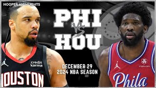 Philadelphia 76ers vs Houston Rockets  Game Highlights | Dec 29 | 2024 NBA Seaso