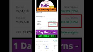 24/1/2025🚀my mutual fund portfolio l Daily Updates #shorts #shortsfeed #shortsvideo