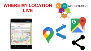 App Inventor, Make An Android App Where My Location Live and share location