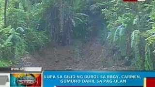 BP: Lupa sa gilid ng burol sa Davao City, gumuho dahil sa pag-ulan