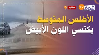 على المباشرمع العقاوي:الأطلس المتوسط يكتسي اللون الأبيض بالثلوج.. شوفو الأجواء الجميلة والباردة