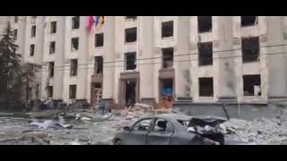 Харьков. Украина. Последствия ракетного обстрела.Kharkiv. Ukraine. The consequences of rocket fire.