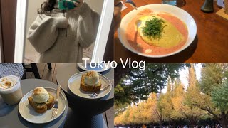 【Vlog】都内で働く20代OLの日常#14 | 銀杏並木に行ってきました🍁 | 外苑前カフェ | 学芸大学オムライス | マッターホーン紅茶ケーキ🍰 | 週末カフェ巡りの記録