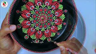 Mandala Art Tutorial For Beginners | Dot Mandala Painting POT |  Mandala Pot Painting | Niviz Ep 233