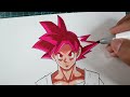 how to draw goku ssj god step by step tutorial dragon ball super