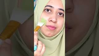 Laikou Matcha Mud Mask Applying💚 #shorts #skincare #short #shortsvideo #viral #asmr #facepack #video