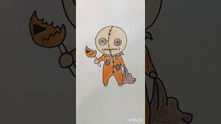 How to Draw Halloween Dall, Halloween 👻 🎃 (Spooky Halloween Doll Drawing Tutorial)