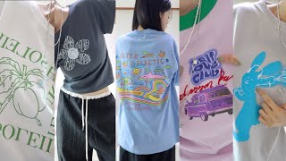 Summer T-shirt 진짜 예쁜 걸로만 13가지 여름 티셔츠🥦🏄 컬러예쁨, 핏예쁨, 박스티, 크롭티, 빈티지힙,,🤍