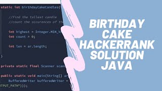 Birthday Cake HackerRank Solution - JAVA