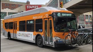 LACMTA Metro Local 4180 (2016 XN40) Driving on Graham Mall in Winnipeg