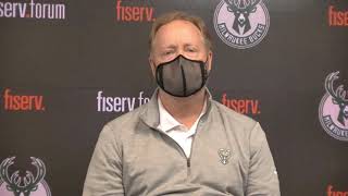 Hear Buck HC Bud Budenholzer talk post game about their win over the Brooklyn Nets & Giannis’ night