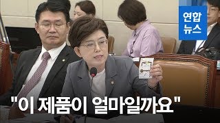 [국감현장] 최연혜, 문준용 납품 유사제품 들고 '폭리' 주장 / 연합뉴스 (Yonhapnews)