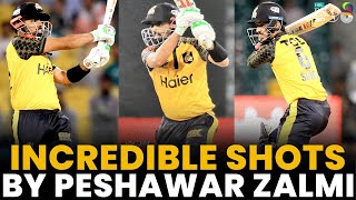 Incredible Shots By Peshawar Zalmi | Islamabad United vs Peshawar Zalmi | Match32 | HBL PSL 8 | MI2A