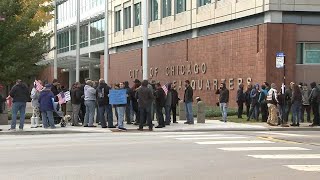 Chicago police officers opposed to vaccine mandate rally at CPD HQ | ABC7 Chicago